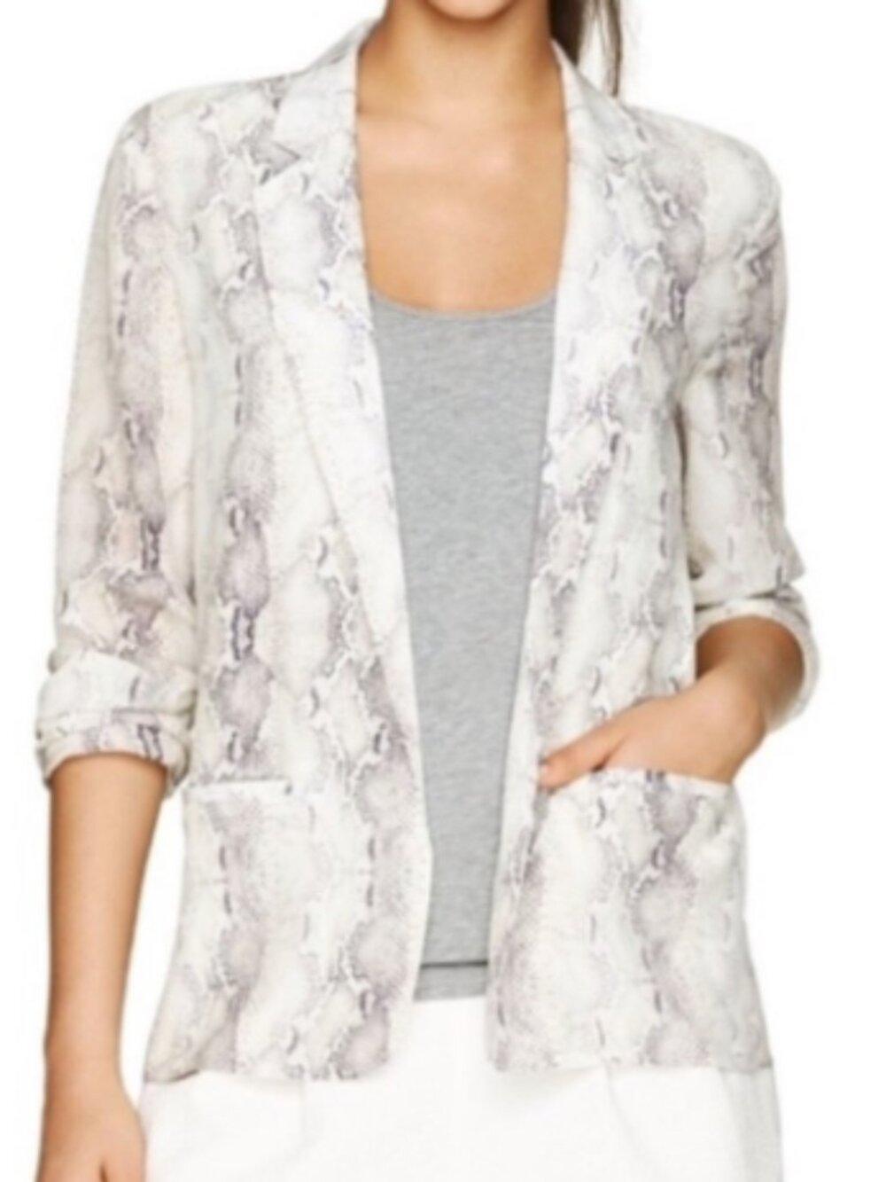 Babaton Python Print Light Blazer